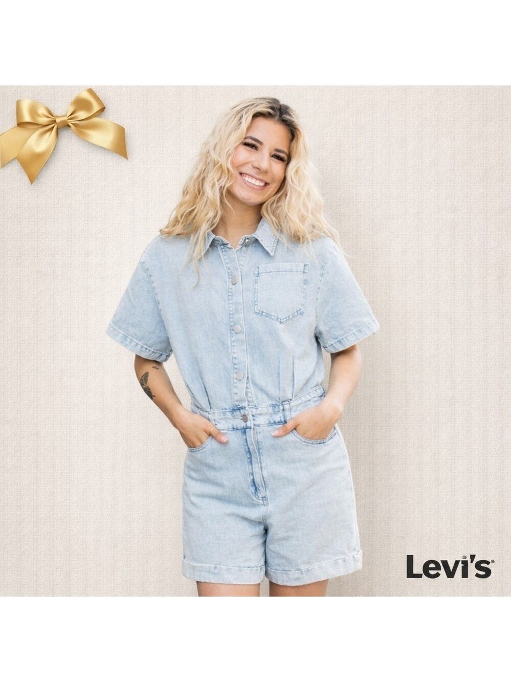 Levi’s Heritage Denim Jumpsuit Lightwash NWT S